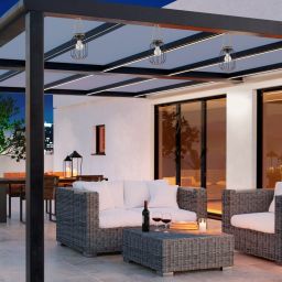 Rabalux Sluis lampa solarna wisząca 1x0,2 W czarny 77046