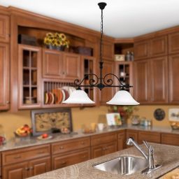 Rabalux Dorothea lampa wisząca 2x60 W biała-czarna 7777