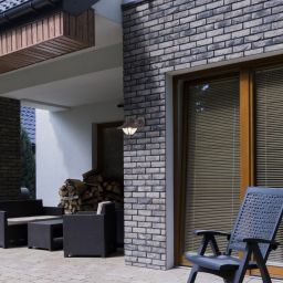 Rabalux Almada kinkiet zewnętrzny 1x10W brązowy/przezroczysty 7884