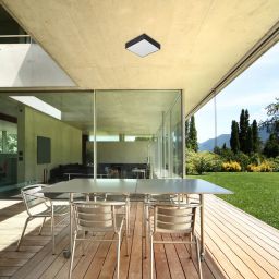 Rabalux Tartu plafon zewnętrzny 1x18W LED czarny mat/biały 7899