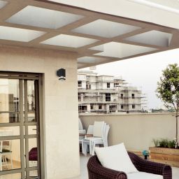 Rabalux Sintra kinkiet zewnętrzny 1x25W czarny mat/przezroczysty 7955