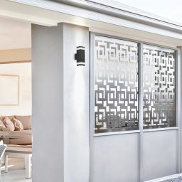 Rabalux Sintra kinkiet zewnętrzny 2x25W czarny mat/przezroczysty 7956