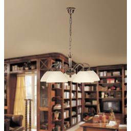Rabalux Regina lampa wisząca 5x40W mosiądz/kremowa 8175