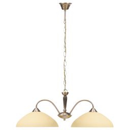 Rabalux Regina lampa wisząca 2x60W mosiądz/kremowa 8177