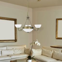 Rabalux Marlene lampa wisząca 3x40W+2x60W mosiądz/alabaster 8543