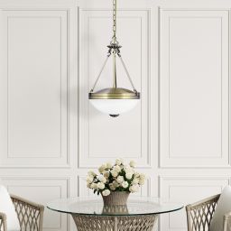 Rabalux Marlene lampa wisząca 2x60W mosiądz/alabaster 8547