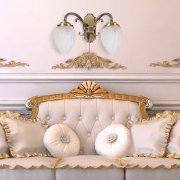 Rabalux Annabella kinkiet 2x40W mosiądz/biały 8632