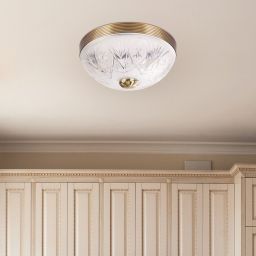 Rabalux Annabella plafon 2x60W mosiądz/biały 8638