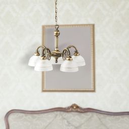 Rabalux Flossi lampa wisząca 5x40 W biała-brązowa 8815