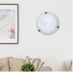 Rabalux Alabastro plafon 1x60 W biały 3203