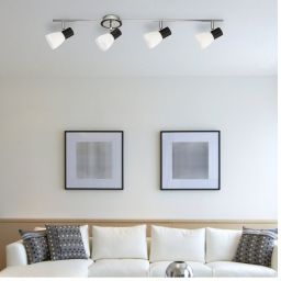 Rabalux Ati lampa podsufitowa 4x40 W biała-czarna 5979