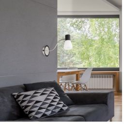 Rabalux Ati kinkiet 1x15 W biały-czarny 5975