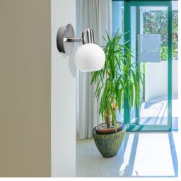 Rabalux Aurel kinkiet 1x40 W biały-chrom-satyna 6341