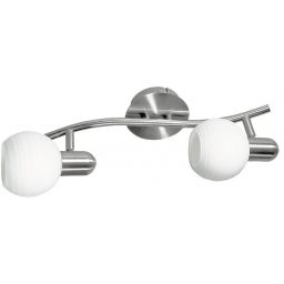 Rabalux Aurel lampa podsufitowa 2x40 W biała-chrom-satyna 6342