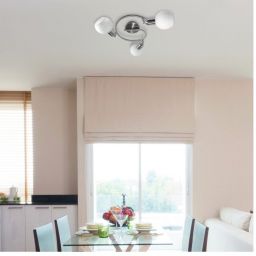 Rabalux Aurel lampa podsufitowa 3x40 W biała-chrom-satyna 6343