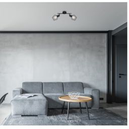 Rabalux Belano lampa podsufitowa 2x40 W czarna 3535