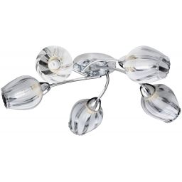 Rabalux Danila lampa podsufitowa 5x60 W biała-chrom-wzór 2970