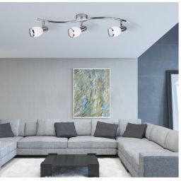 Rabalux Elite lampa podsufitowa 3x40 W biała-chrom 6062