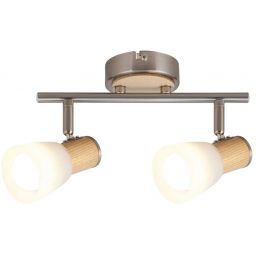 Rabalux Gavin lampa podsufitowa 2x40 W biała-chrom-satyna 6487