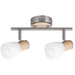 Rabalux Gavin lampa podsufitowa 2x40 W biała-chrom-satyna 6487