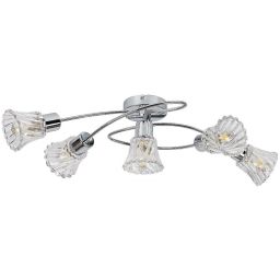 Rabalux Hestia lampa podsufitowa 5x40 W chrom-przezroczysta 5304