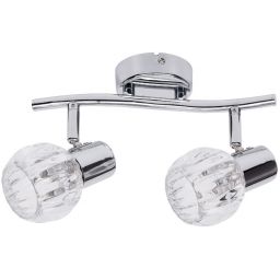 Rabalux Lauren lampa podsufitowa 2x40 W chrom/przezroczysta 6092