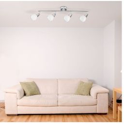 Rabalux Nicolette lampa podsufitowa 4x40 W biała-chrom 6770