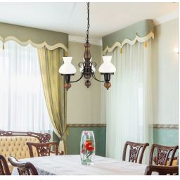 Rabalux Petronel lampa wisząca 3x60 W czarna-brązowa 7078