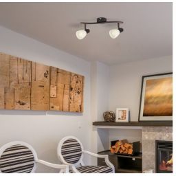 Rabalux Soma lampa podsufitowa 2x40 W brązowa-kremowa 6592