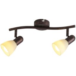 Rabalux Soma lampa podsufitowa 2x40 W brązowa-kremowa 6592