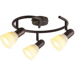 Rabalux Soma lampa podsufitowa 3x40 W brązowa-kremowa 6593