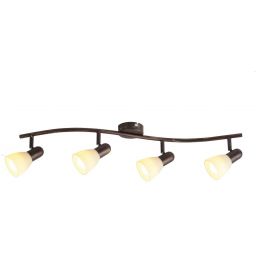 Rabalux Soma lampa podsufitowa 4x40 W brązowa-kremowa 6594