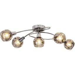 Rabalux Tamara lampa podsufitowa 5x40 W chrom-przydymiona 5349