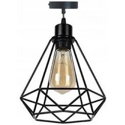 TooLight Reno lampa wisząca 1x60 W czarna OSW-00015