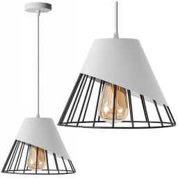 TooLight Klosz lampa wisząca 1x60 W biała OSW-00888