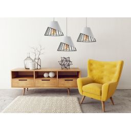 TooLight Klosz lampa wisząca 1x60 W biała OSW-00888