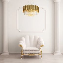 TooLight Glamour lampa wisząca 4x60 W złota OSW-08913