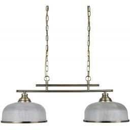 Searchlight Bistro II lampa wisząca 2x60W mosiądz antyczny 3592-2AB