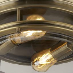 Searchlight Edinburgh lampa podsufitowa 2x60W antyczny mosiądz 5182AB