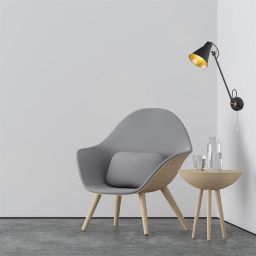 Searchlight Wall kinkiet 1x60W czarny/złoty 6302BK