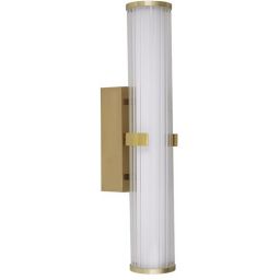 Searchlight Clamp kinkiet 1x18W LED złoty/szkło opalowe 63125-1GO