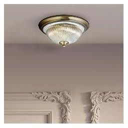 Searchlight American Diner plafon 2x60W mosiądz antyczny 4370