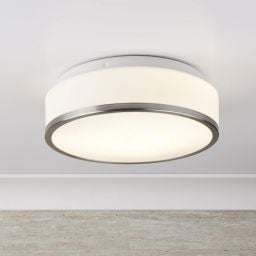 Searchlight Discs plafon 2x60W srebrny/szkło białe 7039-28SS