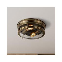 Searchlight Edinburgh lampa podsufitowa 2x60W antyczny mosiądz 5182AB