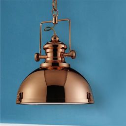 Searchlight Industrial lampa wisząca 1x60 miedź 2297CU
