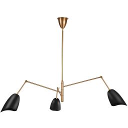 Step Into Design Ragno lampa wisząca 3x40 W czarna-złota ST-8625P black