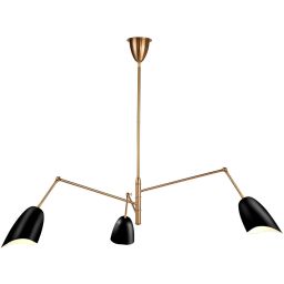 Step Into Design Ragno lampa wisząca 3x40 W czarna-złota ST-8625P black