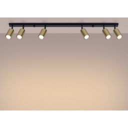 Sollux Lighting Winx lampa podsufitowa 6x10 W czarna-złota SL.1388