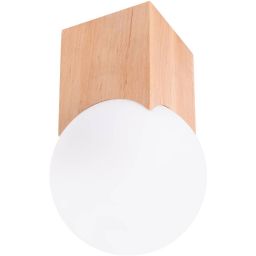 Sollux Lighting Solis lampa podsufitowa 1x8 W drewno SL.1407