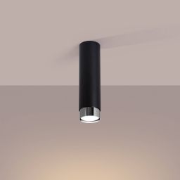 Sollux Lighting Nero lampa podsufitowa 1x10 W czarna SL.1409
